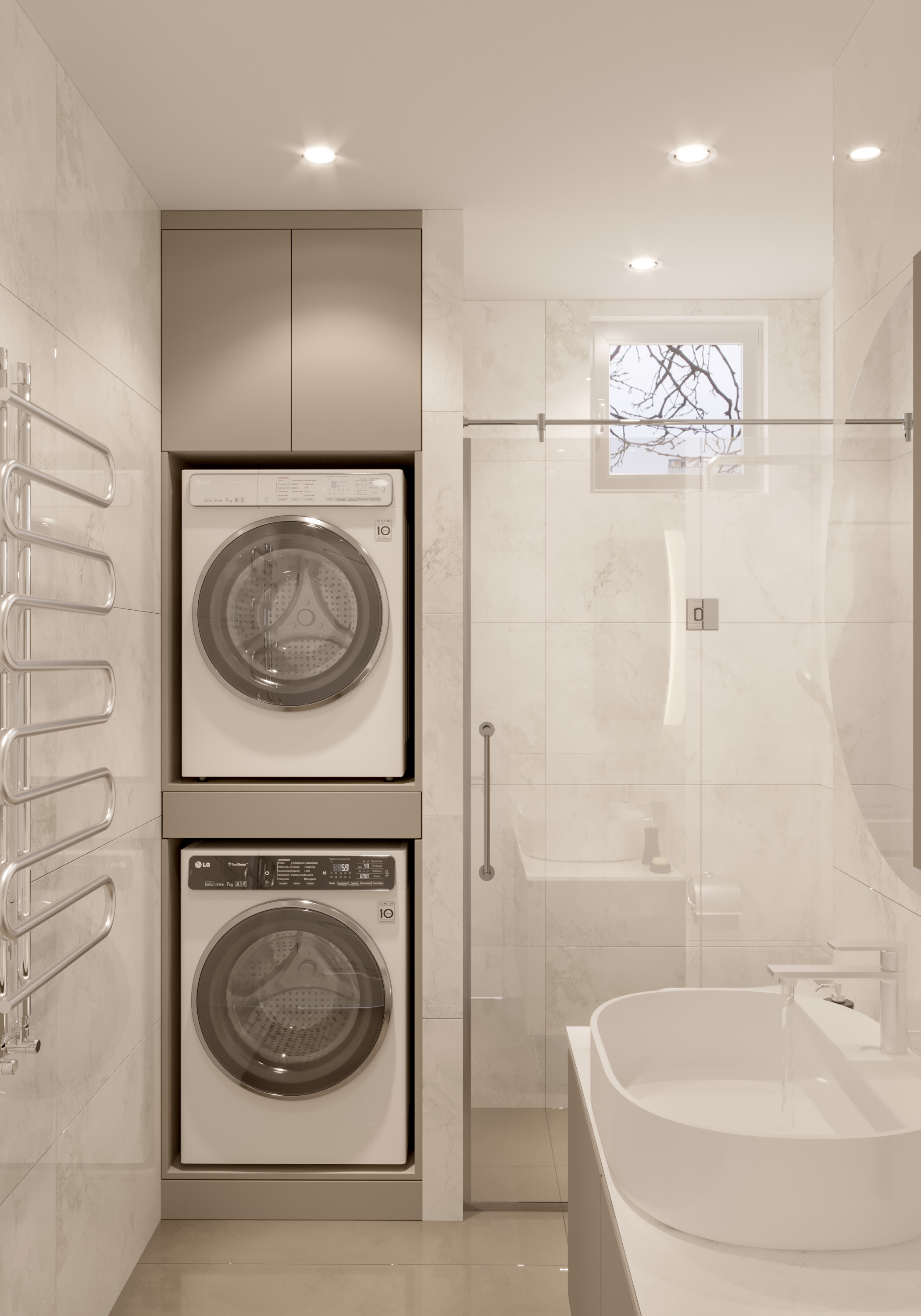 Beige Bathroom Design