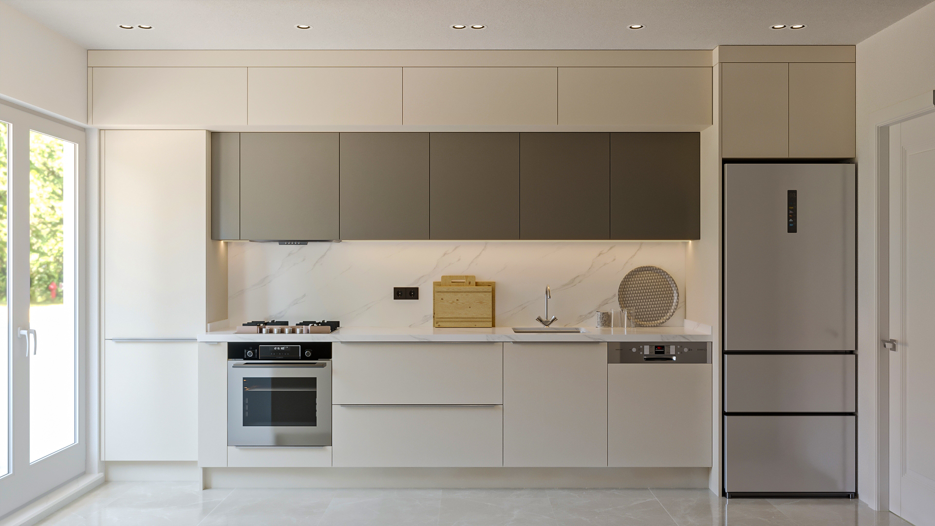 Matte Acrylic Kitchen Design
