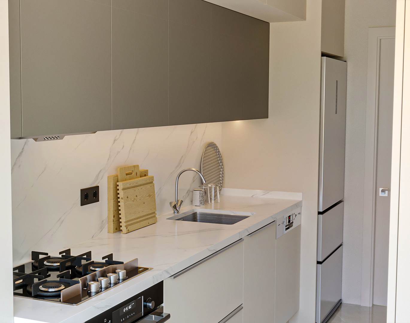 Matte Acrylic Kitchen Design