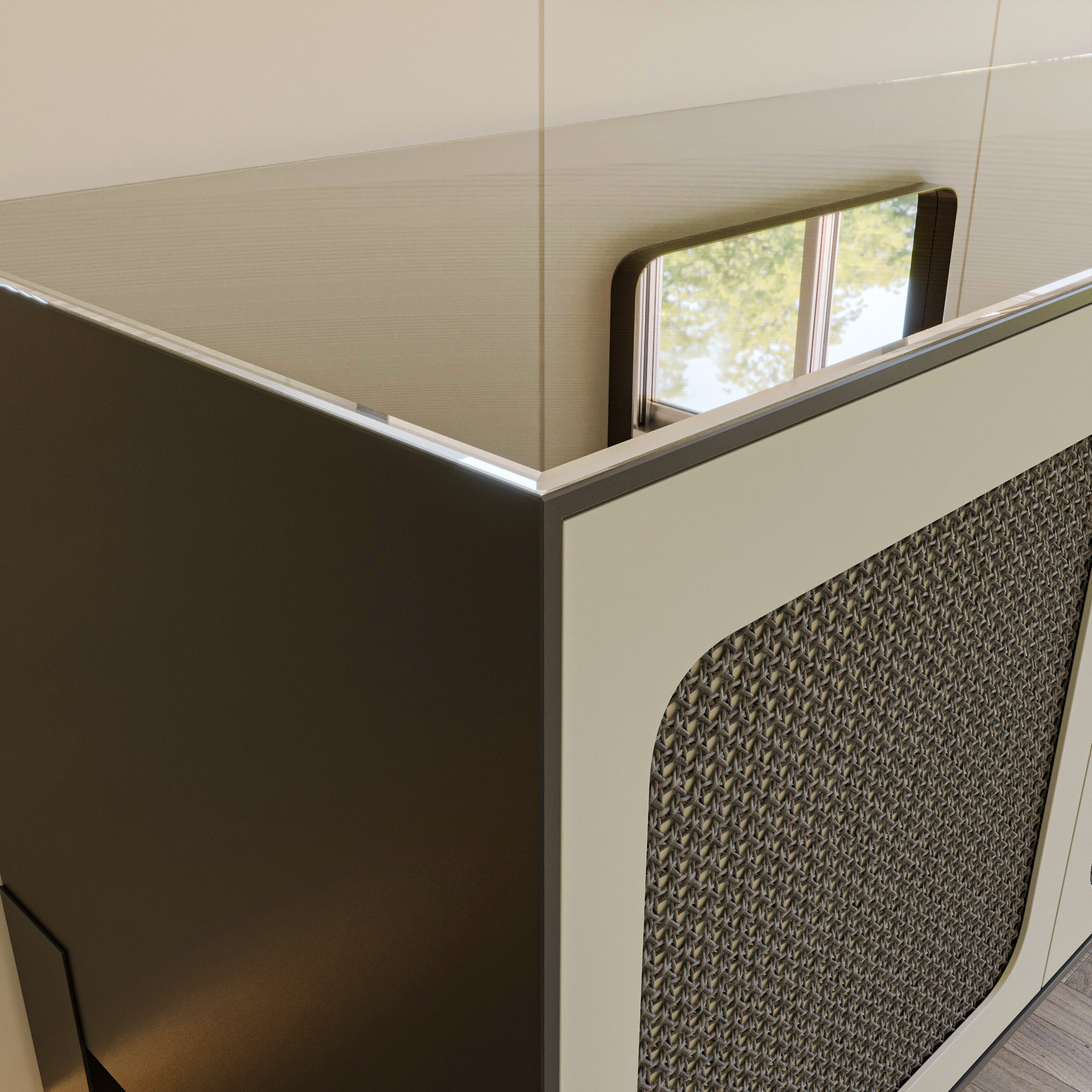 Wicker Dining Console