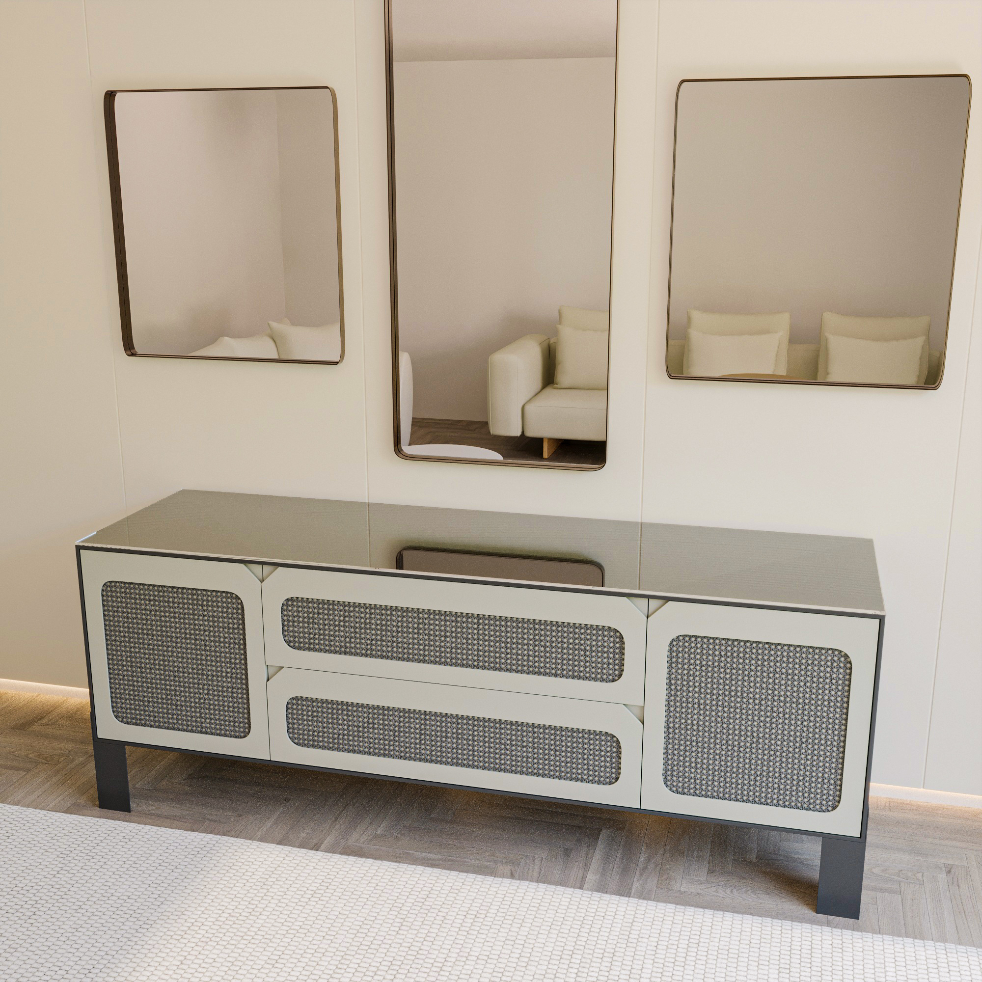 Wicker Dining Console