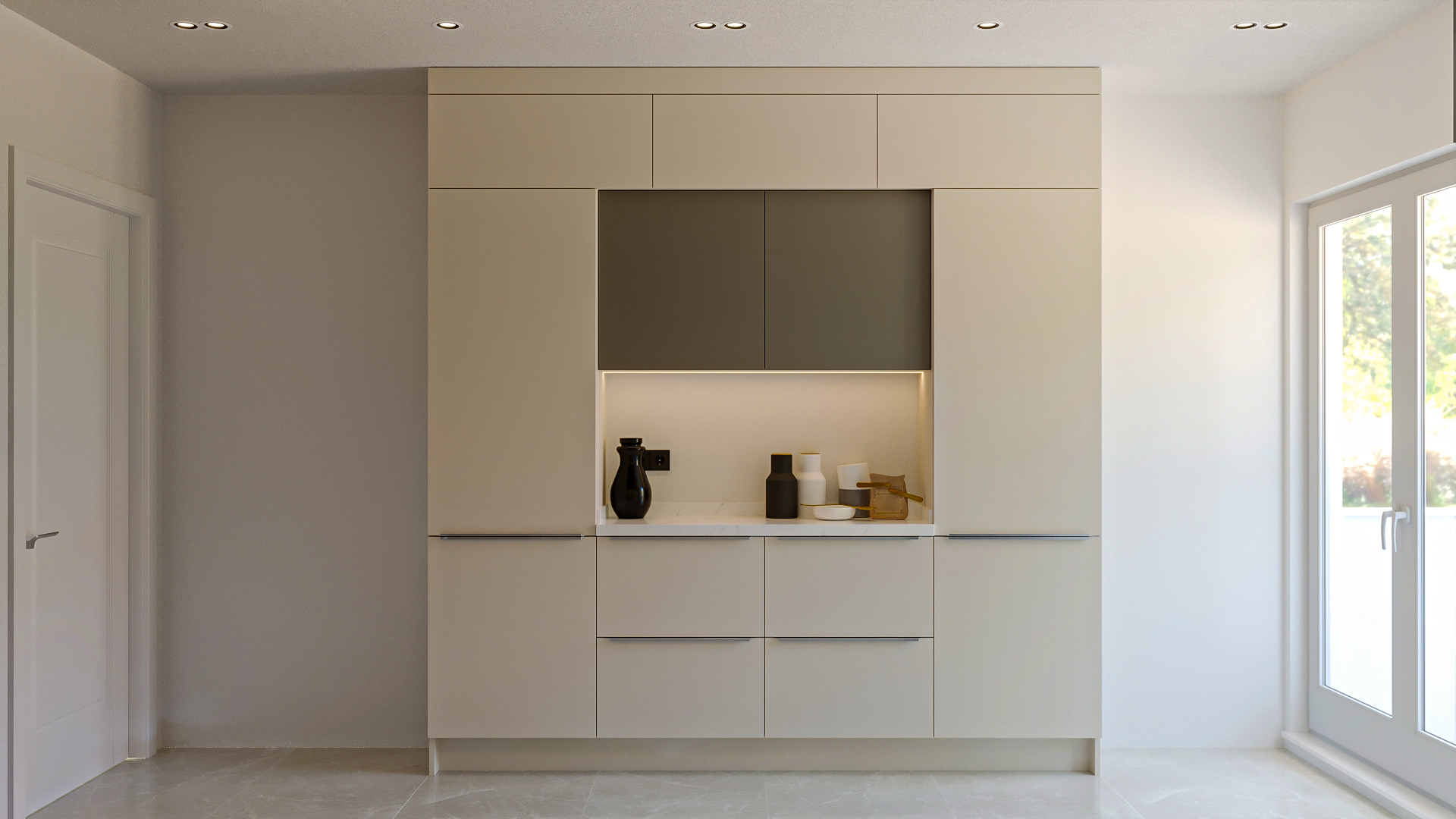 Matte Acrylic Kitchen Design