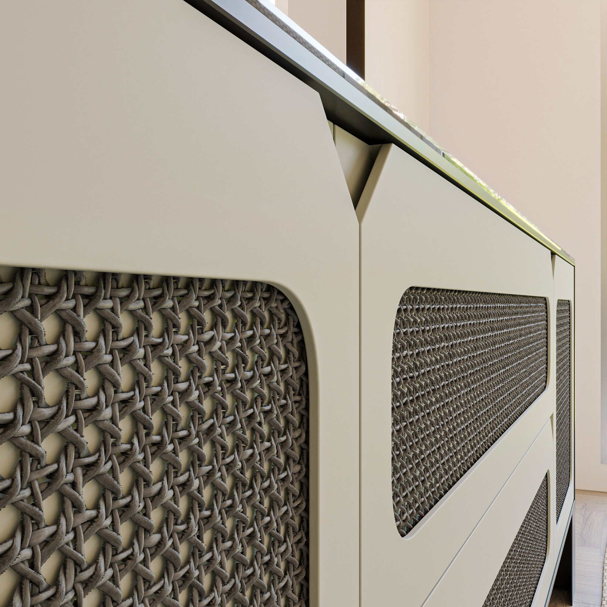 Wicker Dining Console