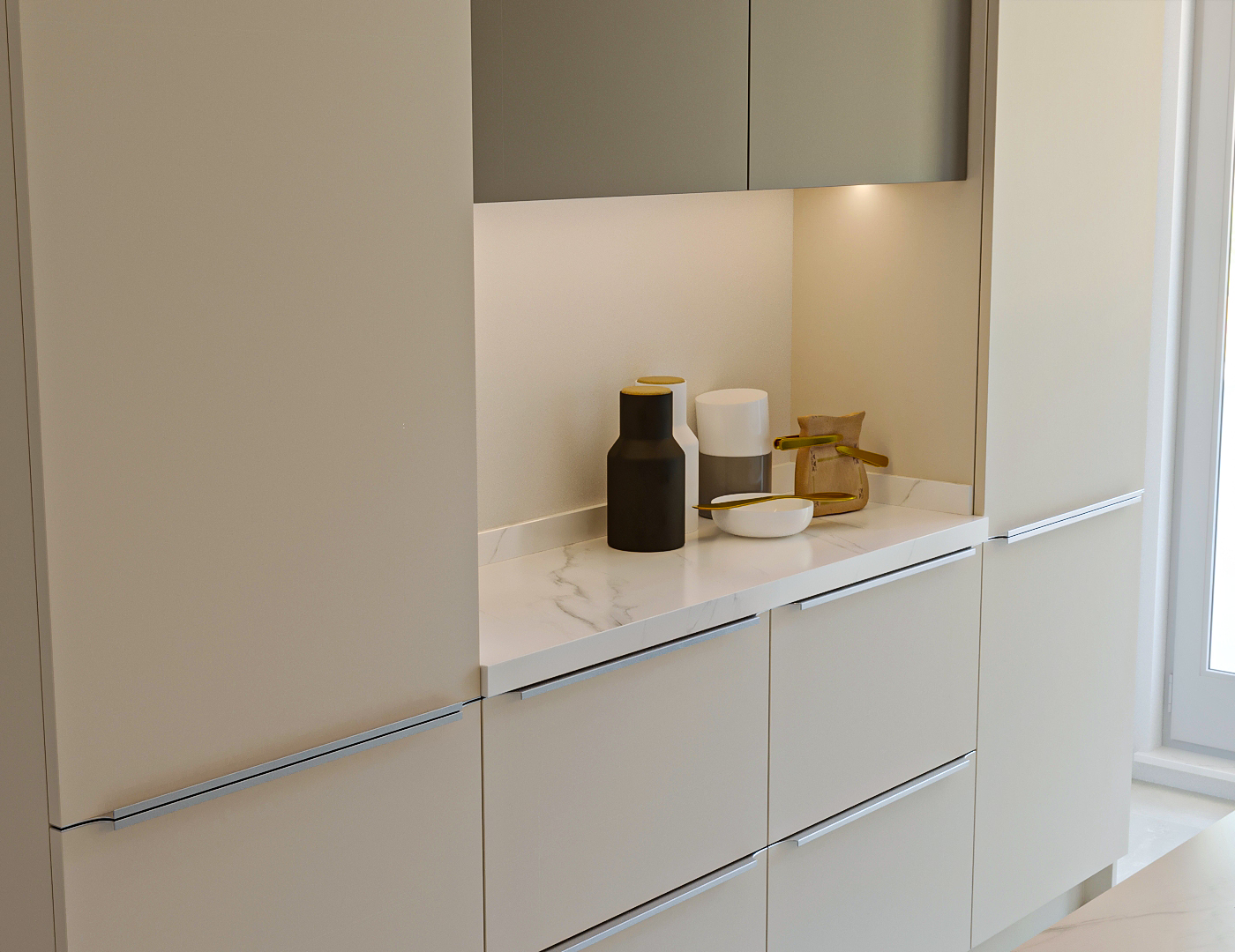 Matte Acrylic Kitchen Design