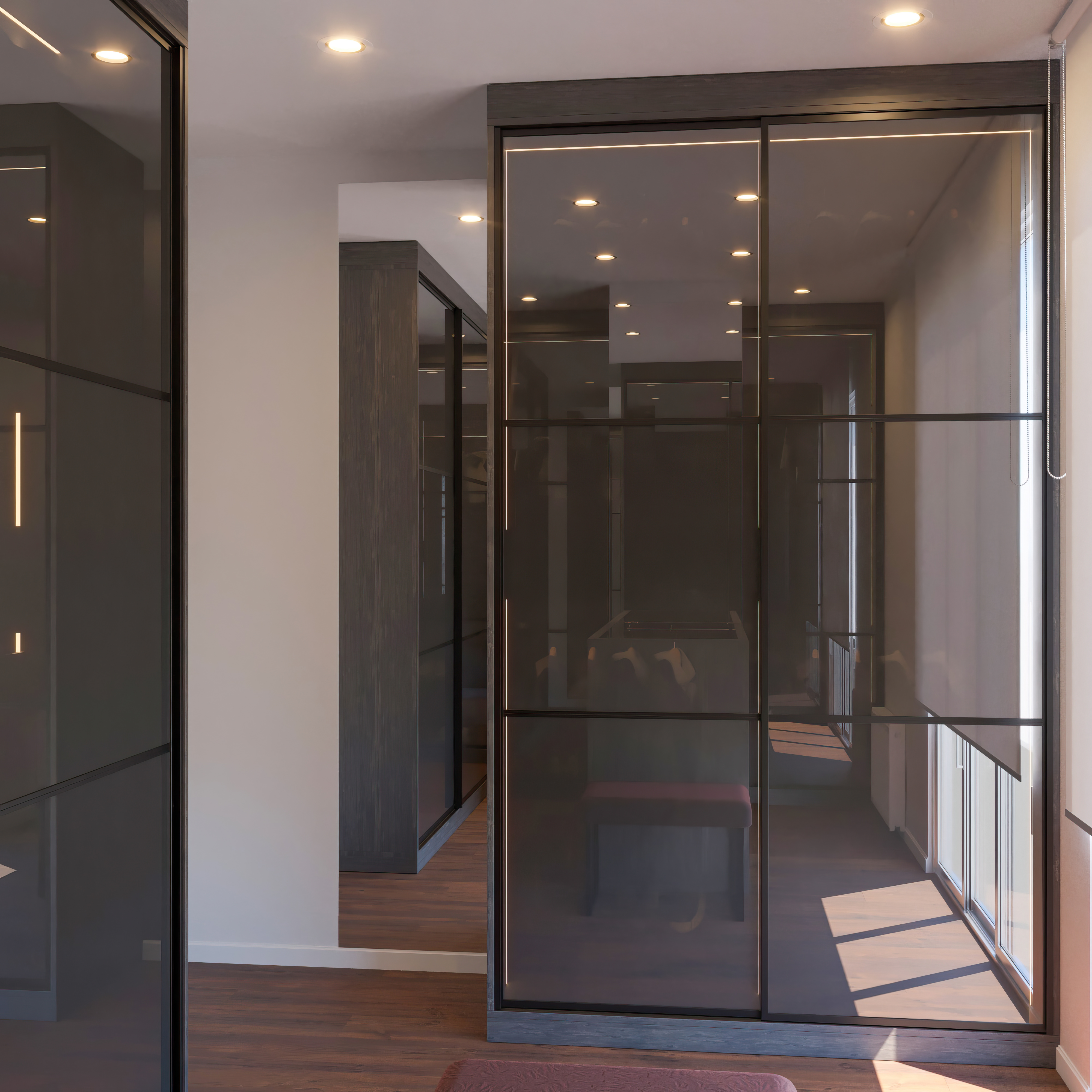 Smoked Glass Sliding Door Wardrobe